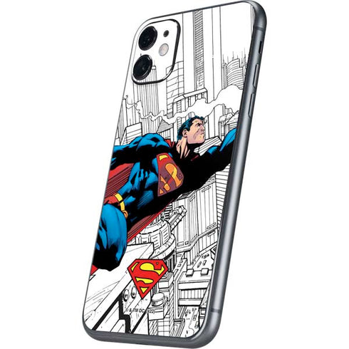 DC Comics Superman Super Speed Flying Over City iPhone 11 Skin